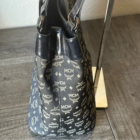💎RARE MCM VINTAGE BUCKET BAG/ DENIM & LEATHER MATERIAL 💎 - Picture 4 of 13